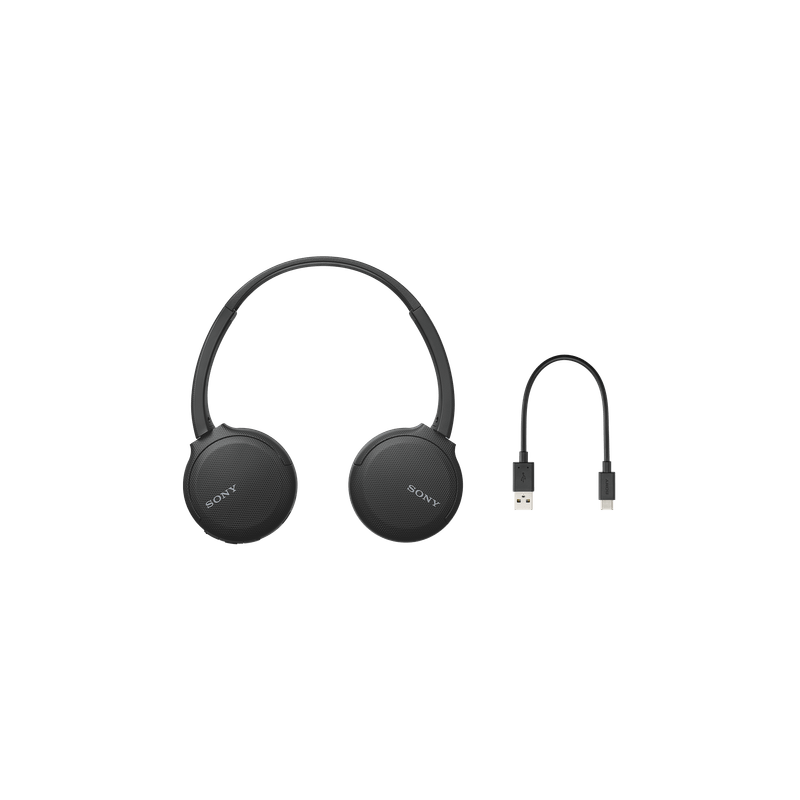Sony Auriculares inalámbricos WH-CH510: Auriculares inalámbricos Bluetooth  con micrófono para llamadas telefónicas, color negro